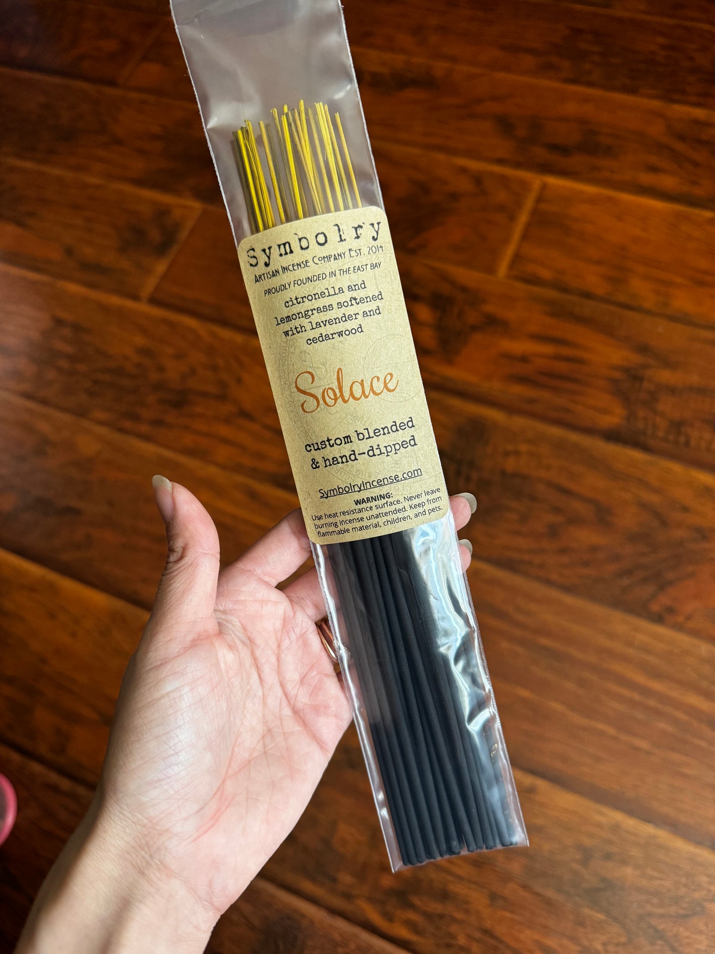 Solace - bright citronella and lemongrass softened with lavender and cedarwood